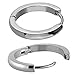Charisma Hoop Huggie Earrings Unisex Stainless Steel Ear Piercings Hypoallergenic Jewelry Steel Color 3 Pairs