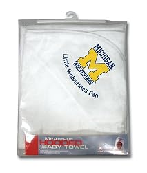 Michigan Wolverines Hooded Baby Towel (White)
