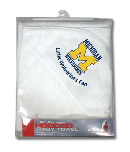 Michigan Wolverines Hooded Baby Towel (White)