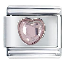 June Heart Birthstone Italian Charm by Birthstones