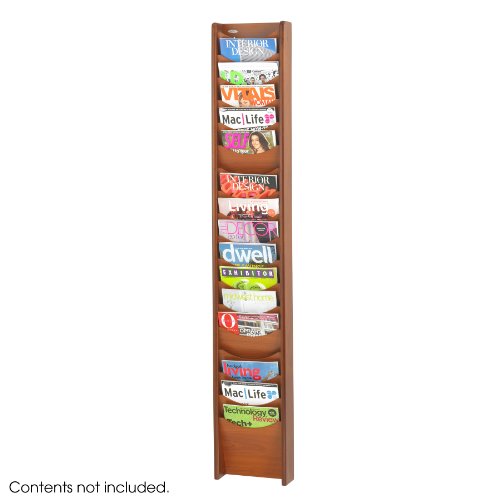 See Safco 18-Pocket Wood Magazine Rack (4333CY)