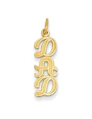14k Yellow Gold Dad Charm