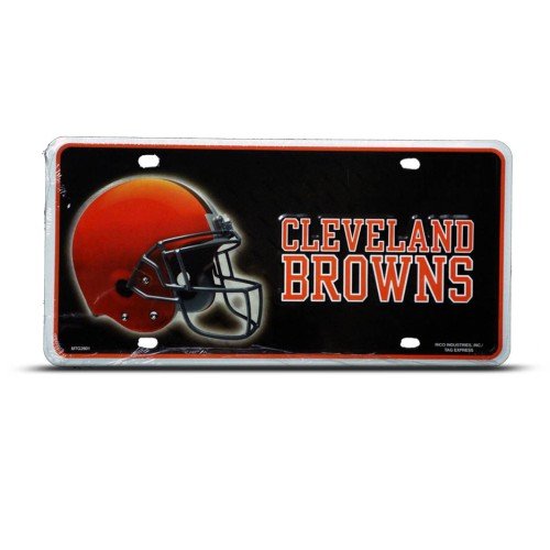 Cleveland Browns Metal Nfl Sport License Plate Wall Sign Tag
