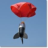 24 Red Rip-stop Nylon Parachute for Water or Model Rocket