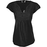 Misses Bay Studio Crochet Front Slub Top