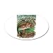 22x14 Oval Wall Vinyl Sticker Largemouth Bass