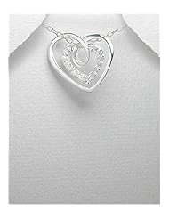 Heart CZ Pendant Necklace In 92.5 Sterling Silver