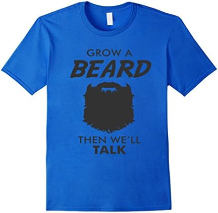 Men's Grow A Beard T-Shirt XL Royal Blue