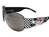 Ed Hardy - ED HARDY EHS019 EHS-019 Black Vintage Tattoo Sunglasses 67-12-120