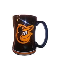 Sports: MLB Baltimore Orioles 15 oz Sculpted Relief Mug - Bird - Boelter