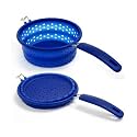 Norpro Blue Silicone 6.5 Inch Knockdown Steamer Strainer