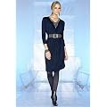 APART Damen Kleid/ Knielang Jersey-Kleid mit verziertem Ausschnitt, 353823