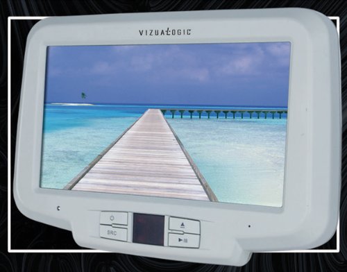 Roadtrip EliteTM 9" Gray Universal Headrest Dual LED DVD/Monitor System