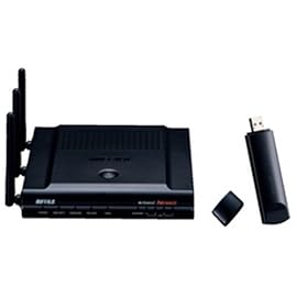 BUFFALO AirStation NFINITI Draft11n対応 11g&b 無線LANブロードバンドルータ USB2.0用子機セット WZR2-G300N/U