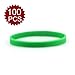 GOGO 100 Pcs Thin Silicone Wristbands for Adults, 1/5