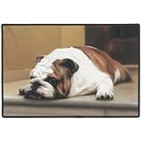 BULL DOG PORCH DOORMAT Art by Barrie Barnett by 