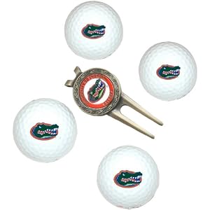 Florida Gators Pack of 4 Golf Balls and Divet Tool Gift Set from Team Golf