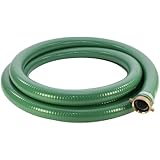 Abbott Rubber PVC Suction Hose Assembly, Green, 2" Male X Female NPSM, 65 psi Max Pressure, 20' Length, 2" ID