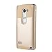 LG LEON Case, Adela Shop 2 In 1 Hard PC Silicone Protective Case Non-Slip Perfect-Fit Rubber Bumper Slim Heavy Duty Dual Layer Cover For LG Leon LTE C40/Power L22C/Destiny L21G (Gold+Gold)