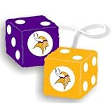 Fremont Die CSY-2324598015 Minnesota Vikings NFL 3 Car Fuzzy Dice