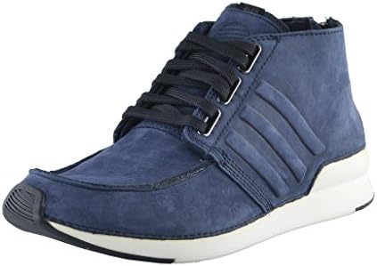 Adidas SLVR Men's Blue Hi Top Nubuck Leather Fashion Sneakers Shoes US 8 IT 41