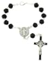 St. Benedict Auto Rosary w/ Black Beads