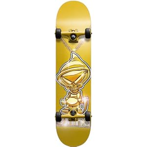 Blind Reaper Iced Out Gold Mini Complete Skateboard, 7.0-Inch by