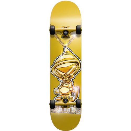 Blind Reaper Iced Out Gold Mini Complete Skateboard, 7.0