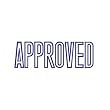 Xstamper Ecostamp "Approved" Title Stamp, 2 x 0.5 Inches, Blue (4411)