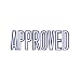 Xstamper Ecostamp "Approved" Title Stamp, 2 x 0.5 Inches, Blue (4411)