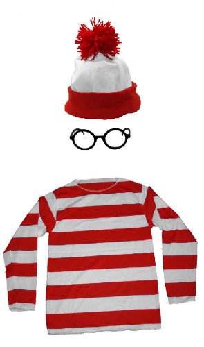 Where's Waldo Outfit Book Costume Set Hat