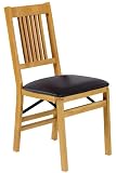 Folding Chair Black Vinyl Oak