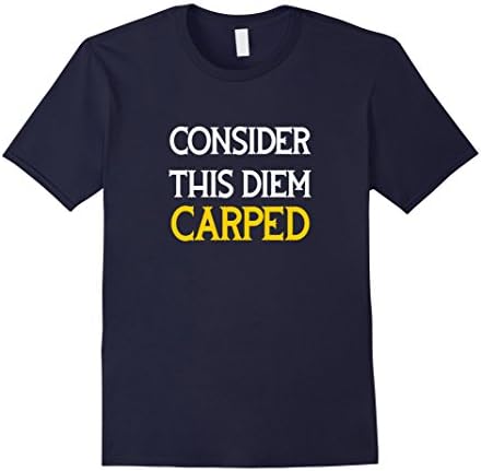 Men's Consider this diem carped shirt Medium Navy
