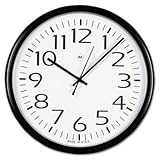 Universal Round Wall Clock 13-1/2in Black Easy To Read Clean Text Style Ene ....