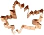 Old River Road Intricate Maple Leaf Shape Cookie Cutter, Copper