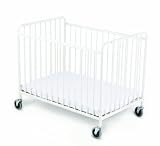 Foundations Stowaway Compact Size Folding Crib, White