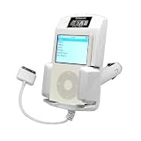 iPod FM Transmitter, Car Charger and Cradle For Apple iPod / Touch - PSL Station Lock to reduce drifting- Extra USB charging port also can charge your cell phone / bluetooth devices (Package Includes USB cable ) ( Will NOT charge Iphone 3G )