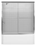 Kohler R702200-L-SHP Fluence Frameless Bypass Shower Door with Crystal Glass, Bright Polished Silver