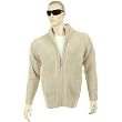 Thug or Angel Men's Jet Black collection, stone full zip, ribbed knit cardigan. JBLK3933