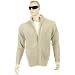 Thug or Angel Men's Jet Black collection, stone full zip, ribbed knit cardigan. JBLK3933