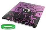 Purple & Black Swirls Design Hard Shell Case for Apple iPad 3G Wi-Fi