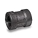 Everflow BMLR0012 1/2" Black Malleable Iron Straight Left/Right Coupling