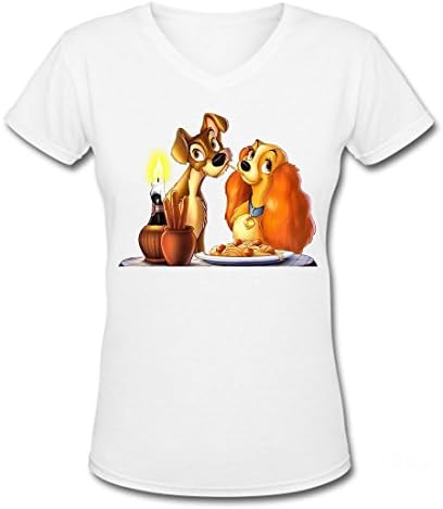 Lady And The Tramp Women T Shirt Fashion White Anime