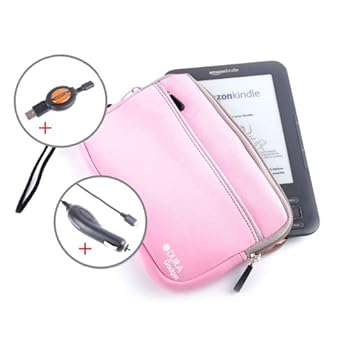 DURAGADGET Housse en néoprène rose résistant à l'eau + Câble de synchronisation rétractable + Chargeur voiture pour les nouveaux lecteurs de livre électronique Kindle 4, Kindle Touch / Touch 3G, Amazon Kindle 3 WIFI / 3G+WIFI / Kindle Keyboard / Keyboard 3G, Kindle Paperwhite et tablettes Kindle Fire et Kindle Fire HD (sortie 2012) DURAGADGET Housse en néoprène rose résistant à l'eau + Câble de synchronisation rétractable + Chargeur voiture pour les nouveaux lecteurs de livre électronique Kindle 4, Kindle Touch / Touch 3G, Amazon Kindle 3 WIFI / 3G+WIFI / Kindle Keyboard / Keyboard 3G, Kindle Paperwhite et tablettes Kindle Fire et Kindle Fire HD (sortie 2012)