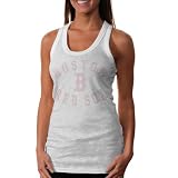 MLB Women's Boston Red Sox Cotton Racer Back Ladies Tank (White, Medium)