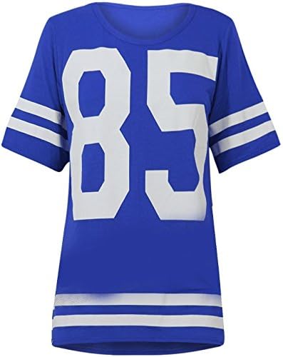 Howsoperfect Women's Football Jersey T-Shirt 85 Blue XL