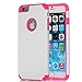 iPhone 6s Case,Lumsing iPhone 6 Hard Hybrid Dual Layer Armor Defender Case Cover for Apple iPhone 6 4.7'' -White/Rose Red
