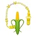 Mom Miya Baby Corn Or Banana Bendable Training Toothbrush With Hain Set For Infants (Corn)
