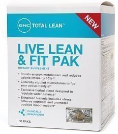 GNC Total Lean Live Lean & Fit Pak, 30 ea
