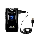 Coiled Power Hot Sync and Charge USB Data Cable w/ Tip Exchange for the Sanyo Katana II - Gomadic Brand
